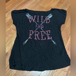 Wild and Free Black Shirt